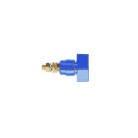 Schutzinger Blue 4 mm Insulated Brass Terminal Post, 1kV, M6 x 0.75 Thread, 63A POL 631 L / BL