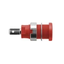 Schutzinger Red Female Banana Socket, 4 mm Connector, 1 kV Voltage, 24 A Current, Nickel Plating SEB 7077 Ni / RT
