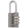 ABUS Aluminium Weatherproof Combination Padlock 3 mm Shackle Diameter 20 mm Length 22.5 mm Width 34599 145/20 Black