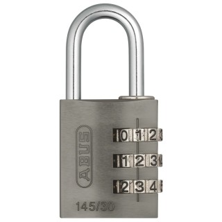 RS PRO Aluminium Combination Padlock Weatherproof 5 mm Shackle 31.5 mm Body 34601 145/30 Black