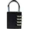 RS PRO Aluminium Combination Padlock Weatherproof 6 mm Shackle Diameter 26 mm Shackle Length Black 41.5 34605 145/40 Black