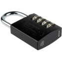 RS PRO Aluminium Combination Padlock Weatherproof 6 mm Shackle Diameter 26 mm Shackle Length Black 41.5 34605 145/40 Black