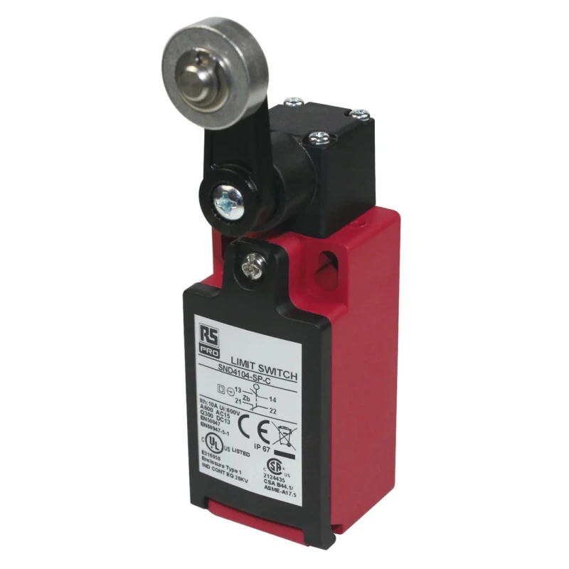 RS PRO Roller Lever Limit Switch, 1 NO/1 NC Contact Configuration, IP67 Glass Reinforced Plastic Housing, 600V AC, 10A IP67
