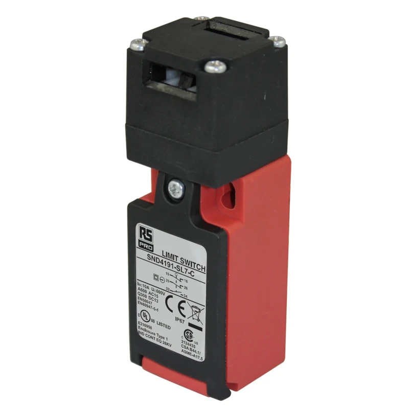 RS PRO Plunger Limit Switch 1 NO/2 NC Slow Action Plastic Housing IP67 600V AC 10A IP67