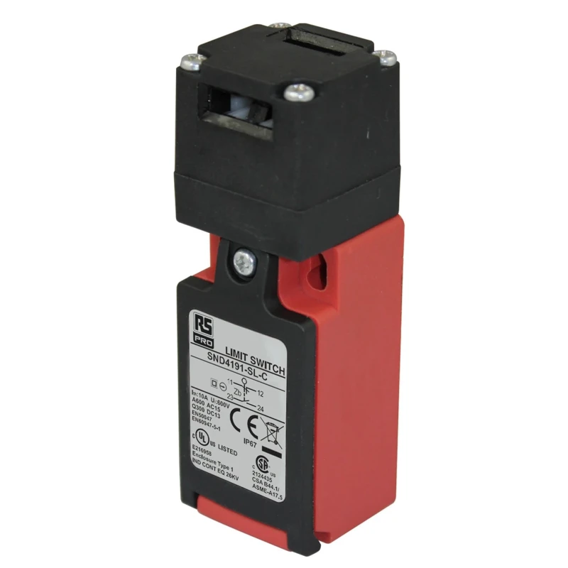 RS PRO Plunger Limit Switch, 1 NO/1 NC Contact Configuration, Plastic Housing, 600V AC, 10A Slow Action Contact, Model IP67