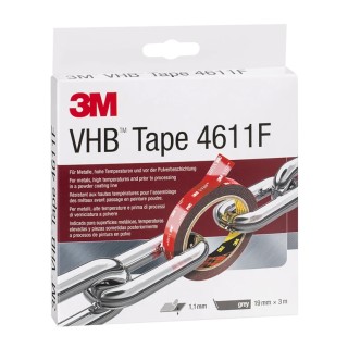 3M VHB Grey Acrylic Foam Tape 19mm Width x Length x 1.1mm Thickness 4611F 3M 4611 19mm x 3m