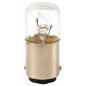 Eaton Incandescent Bulb BA15D, Clear Lens, 12V, 5W, 3000h Lifespan, 13mm Diameter, 35mm Length BA15D