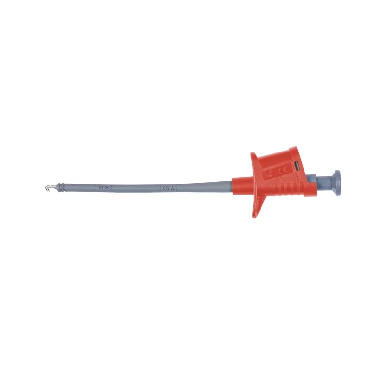 Schutzinger Red Hook Clip, Hook Clip Connector, 4 mm Tip, 1kV Voltage, 6A Current, Nickel Plated Contact SKPS 8334 Ni / RT