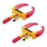 Robustt Wheel Locker Red & Yellow Cold Rolled MS Steel Adjustable Heavy Duty Anti-Theft Painted Tyre Lock (Pack Of 2)
