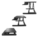 StarTech.com Sitting/Standing Computer Desk Black 160 mm Height Adjustable, 900 mm Width, 666 mm Depth ARMSTSLG