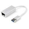 StarTech.com USB 3.0 1000Mbps Network Speed USB Ethernet Adapter, USB Type A, Silver, 190.5 mm Cable Length USB31000SA