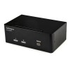StarTech.com 2 Port 2 Displays USB DisplayPort KVM Switch 3.5 mm Stereo 3840 x 2160 pixel Maximum Resolution SV231DPDDUA2