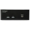 StarTech.com 2 Port 2 Displays USB DisplayPort KVM Switch 3.5 mm Stereo 3840 x 2160 pixel Maximum Resolution SV231DPDDUA2