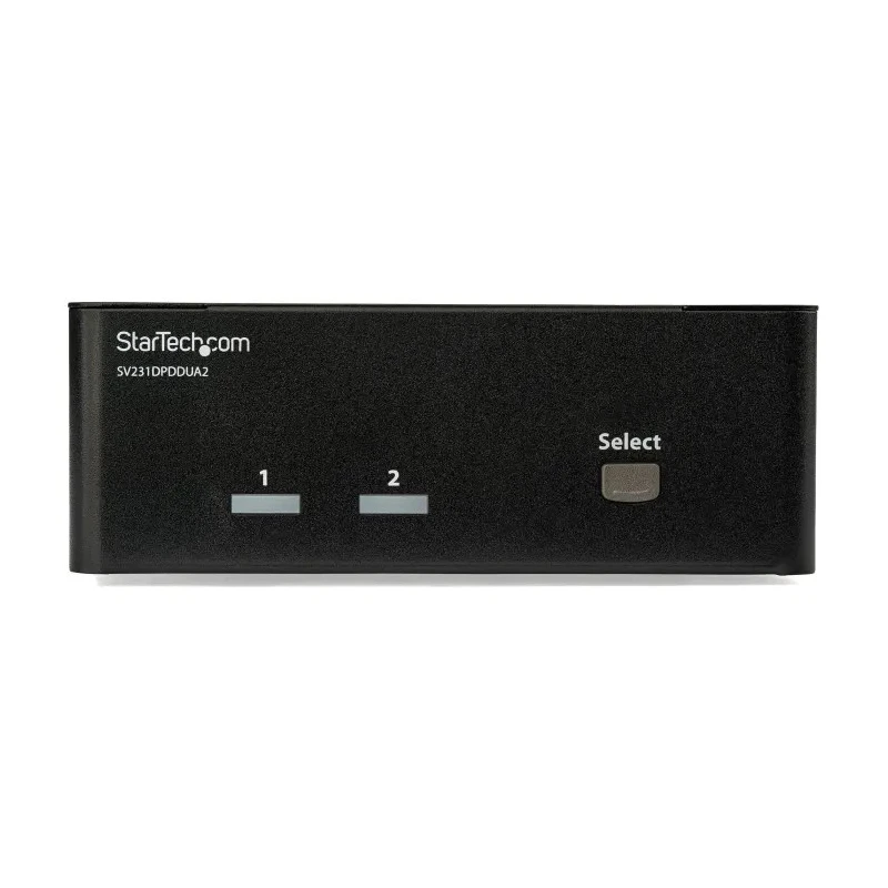 StarTech.com 2 Port 2 Displays USB DisplayPort KVM Switch 3.5 mm Stereo 3840 x 2160 pixel Maximum Resolution SV231DPDDUA2