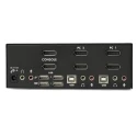StarTech.com 2 Port 2 Displays USB DisplayPort KVM Switch 3.5 mm Stereo 3840 x 2160 pixel Maximum Resolution SV231DPDDUA2