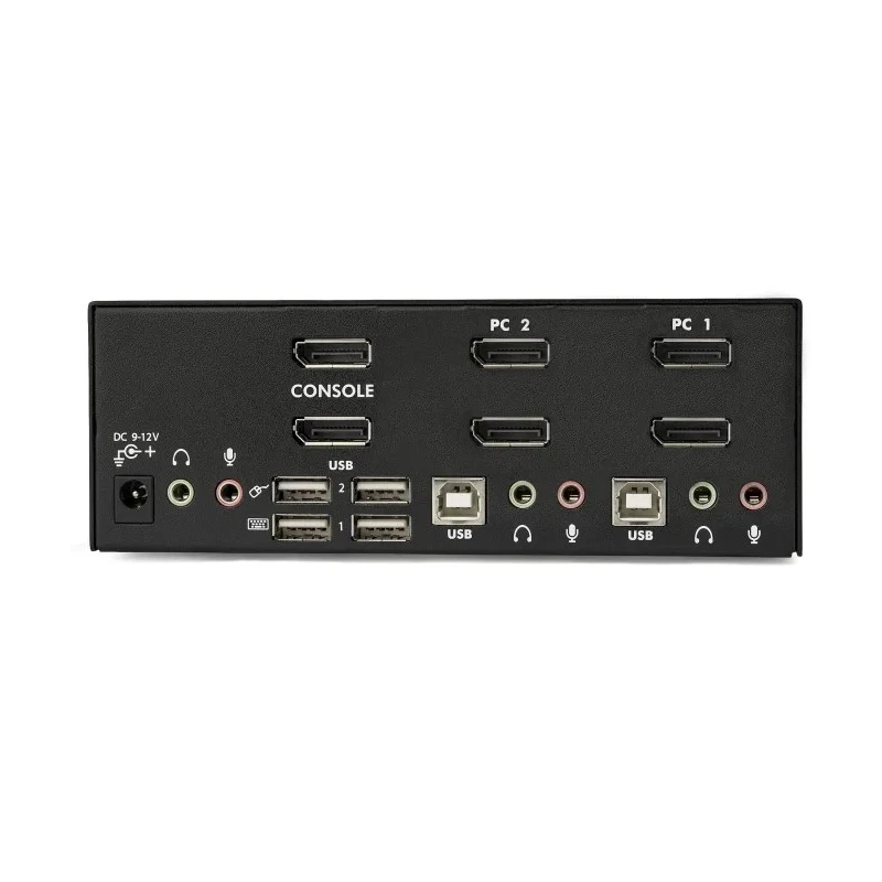 StarTech.com 2 Port 2 Displays USB DisplayPort KVM Switch 3.5 mm Stereo 3840 x 2160 pixel Maximum Resolution SV231DPDDUA2