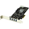 StarTech.com 4 Port PCIe USB 3.0 Card PCI Express High Performance USB 3.0 Controller PEXUSB3S42V