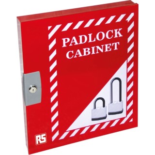 RS PRO 42 Padlock Lockout Station Board Red Polyvinyl Chloride 390mm x 460mm 818-8091