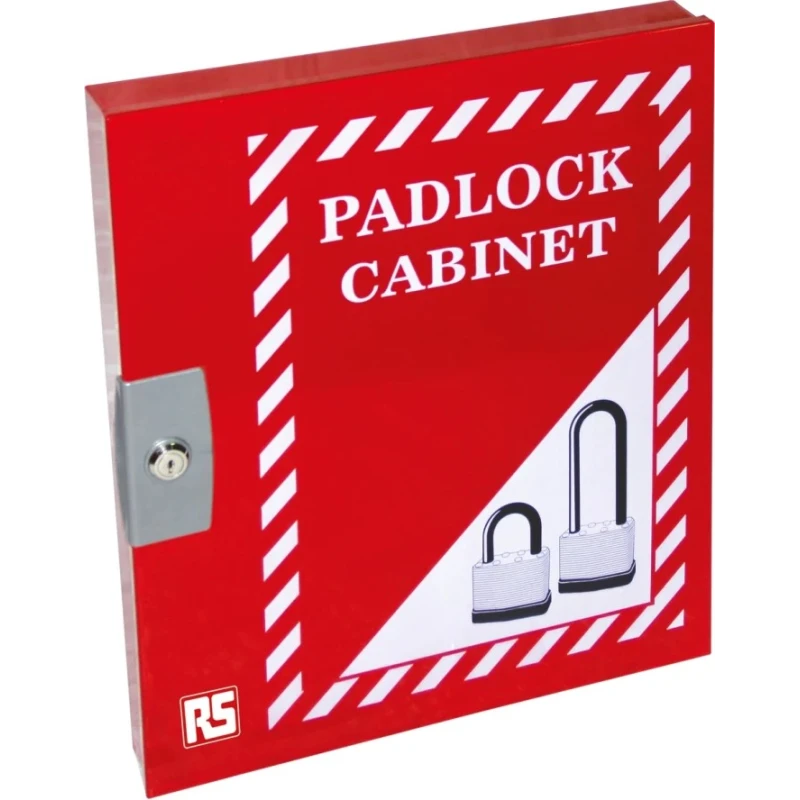 RS PRO 42 Padlock Lockout Station Board Red Polyvinyl Chloride 390mm x 460mm 818-8091