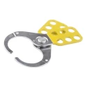 RS PRO Yellow 6-Lock Steel Vinyl Coated Lockout Hasp 9.25 mm Shackle Diameter 38 mm Shackle Length 818-8098