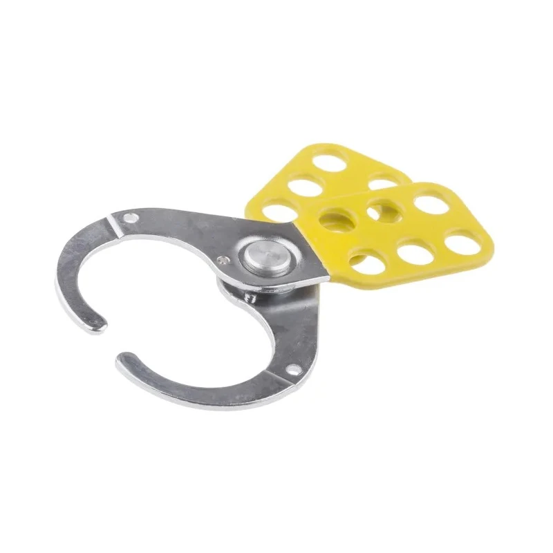 RS PRO Yellow 6-Lock Steel Vinyl Coated Lockout Hasp 9.25 mm Shackle Diameter 38 mm Shackle Length 818-8098