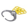 RS PRO Yellow 6-Lock Steel Vinyl Coated Lockout Hasp 9.25 mm Shackle Diameter 38 mm Shackle Length 818-8098