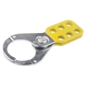 RS PRO Yellow 6-Lock Steel Vinyl Coated Lockout Hasp 9.25 mm Shackle Diameter 38 mm Shackle Length 818-8098