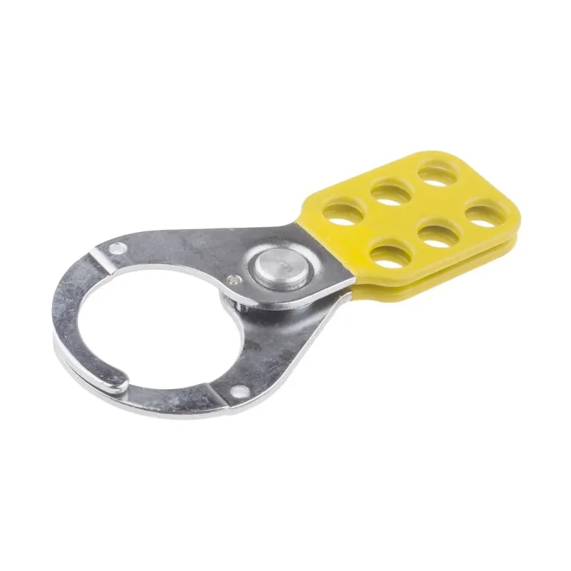 RS PRO Yellow 6-Lock Steel Vinyl Coated Lockout Hasp 9.25 mm Shackle Diameter 38 mm Shackle Length 818-8098