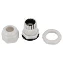 HellermannTyton Grey Nylon Cable Gland M20 Thread Size, Cable Diameter 6 mm to 12 mm, IP68, RoHS Compliant NGM20S-GY