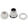 HellermannTyton Grey Nylon Cable Gland M20 Thread Size, Cable Diameter 6 mm to 12 mm, IP68, RoHS Compliant NGM20S-GY