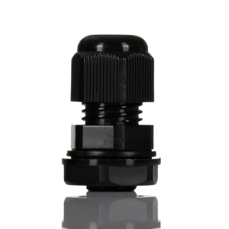 HellermannTyton Black Polyamide 66 Cable Gland M12 Thread Size 3 mm to 6.5 mm Cable Diameter IP68 Rated NGM12-BLK