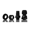 HellermannTyton Black Polyamide 66 Cable Gland M12 Thread Size 3 mm to 6.5 mm Cable Diameter IP68 Rated NGM12-BLK