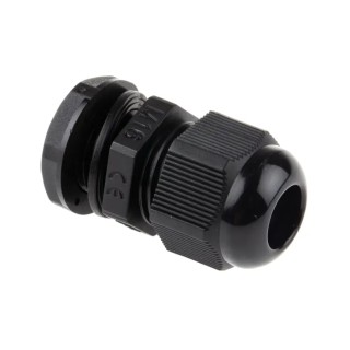 HellermannTyton NGM Series Black Polyamide 66 Cable Gland M16 Thread, 5 mm to 10 mm, IP68 NGM16-BLK