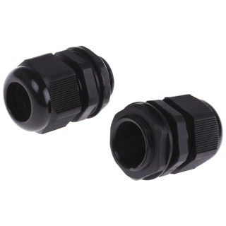 HellermannTyton NGM Series Black Polyamide 66 Cable Gland M25 Thread 13mm-18mm Diameter IP68 NGM25-BLK