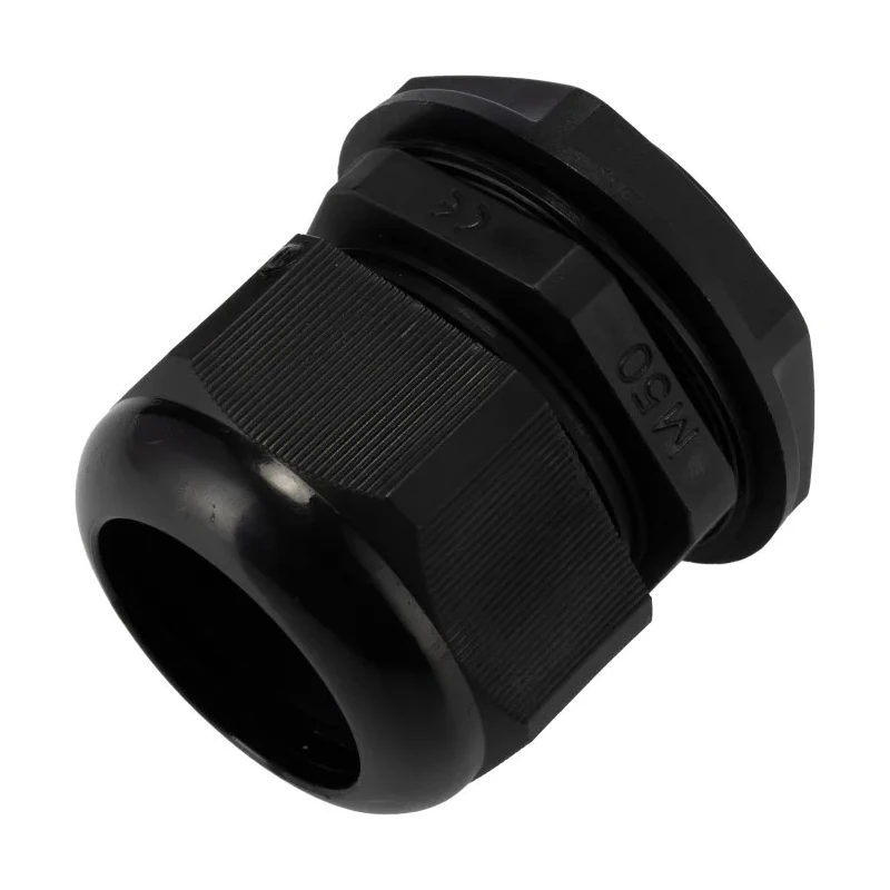 HellermannTyton Black Polyamide 66 Cable Gland M50 Thread 30 mm Min. 38 mm Max. IP68 NGM50-BLK