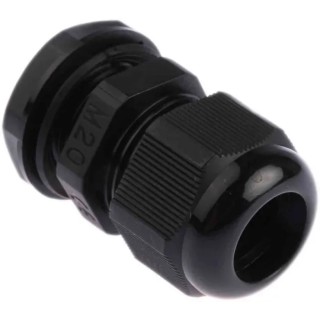 HellermannTyton Black Polyamide 66 Cable Gland M20 Thread Size 10 mm Min. to 14 mm Max. IP68 NGM20-BLK