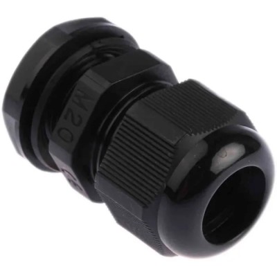 HellermannTyton Black Polyamide 66 Cable Gland M20 Thread Size 10 mm Min. to 14 mm Max. IP68 NGM20-BLK
