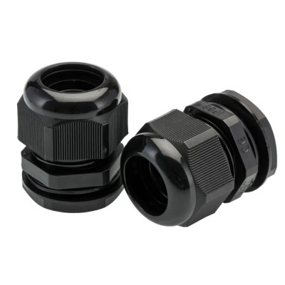 HellermannTyton Black Polyamide 66 Cable Gland M32 Thread Size, 18 mm Min. Cable Dia., 25 mm Max. Cable Dia., IP68 NGM32-BLK