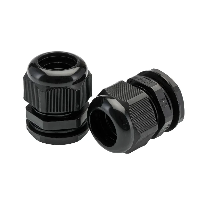 HellermannTyton Black Polyamide 66 Cable Gland M32 Thread Size, 18 mm Min. Cable Dia., 25 mm Max. Cable Dia., IP68 NGM32-BLK