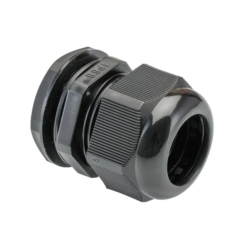 HellermannTyton Black Polyamide 66 Cable Gland M32 Thread Size, 18 mm Min. Cable Dia., 25 mm Max. Cable Dia., IP68 NGM32-BLK