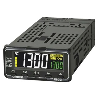 Omron PID Temperature Controller DIN Rail Mount 24V AC/DC, 2 Inputs, 1 Current Output E5GC