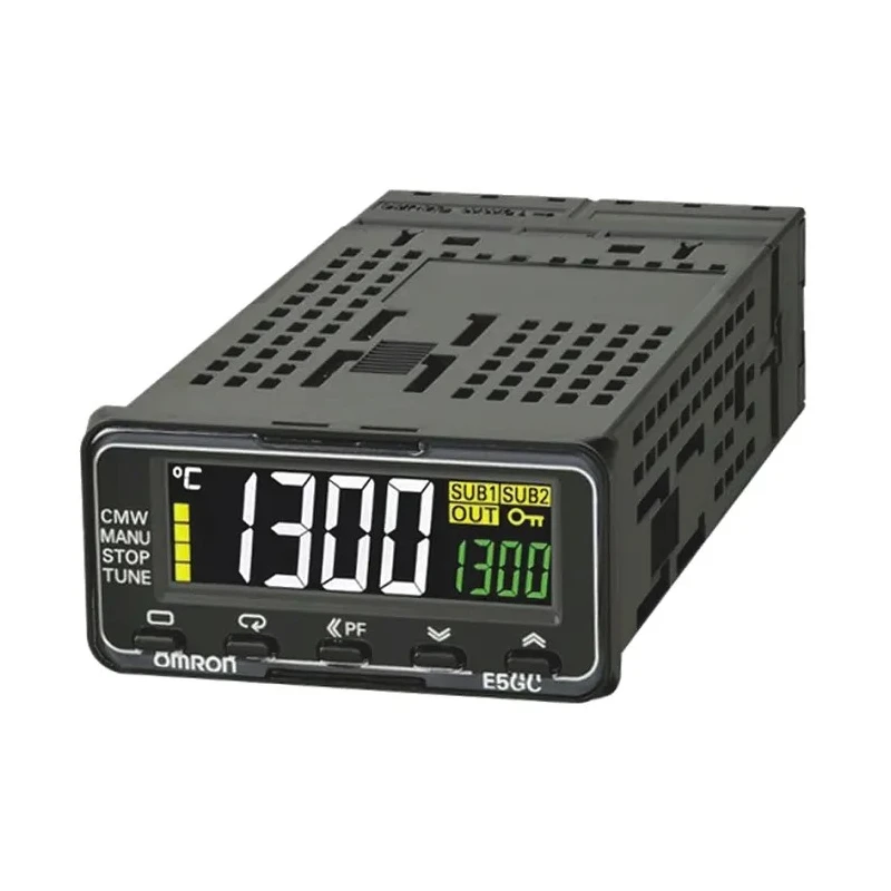 Omron PID Temperature Controller DIN Rail Mount 24V AC/DC, 2 Inputs, 1 Current Output E5GC