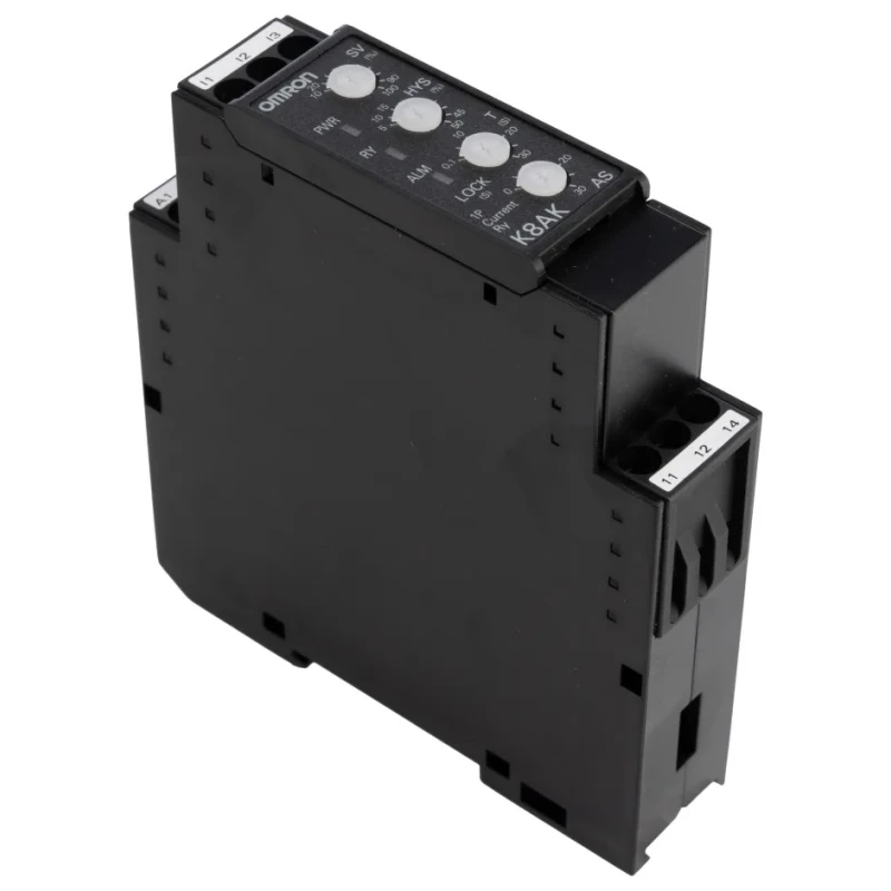 Omron Monitoring Relay 1 Phase SPDT DIN Rail Mount 24 V dc/ac Sensitivity 2mA to 500mA K8AK-AS1 24VAC/DC