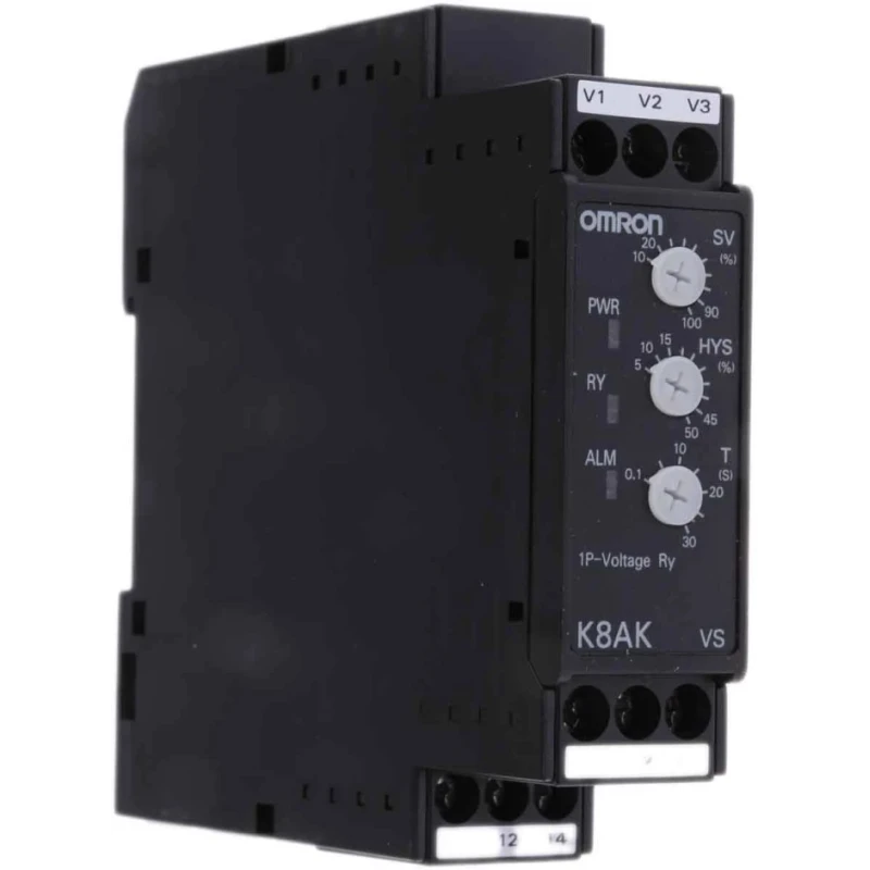 Omron Monitoring Relay 1 Phase SPDT DIN Rail 100V AC 240V AC 30V AC K8AK-VS2 24VAC/DC