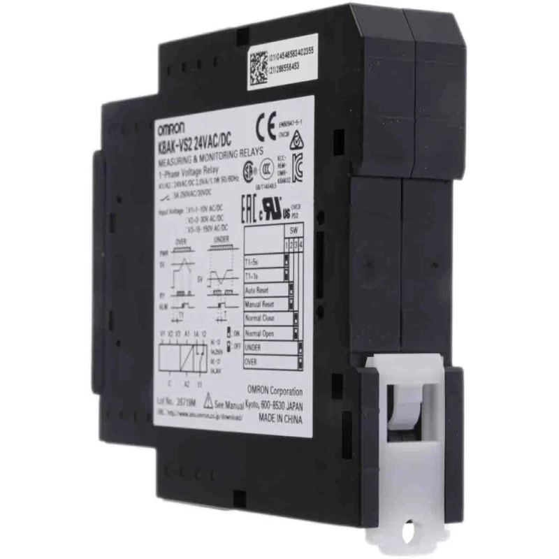 Omron Monitoring Relay 1 Phase SPDT DIN Rail 100V AC 240V AC 30V AC K8AK-VS2 24VAC/DC