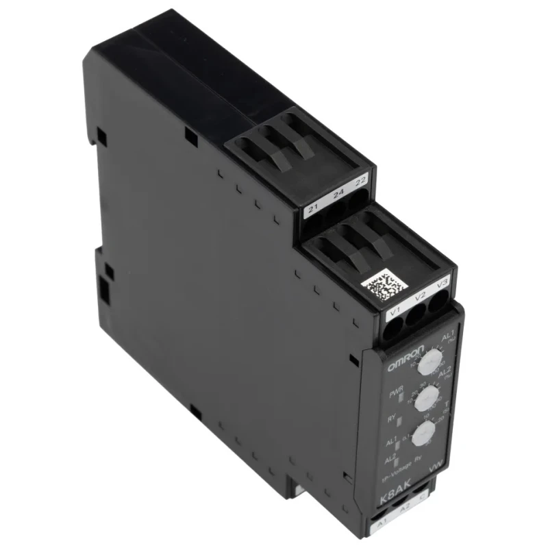 Omron Monitoring Relay 1 Phase 2 x SPDT DIN Rail Mount 100V AC 240V AC 24V DC K8AK-VW3 24VAC/DC
