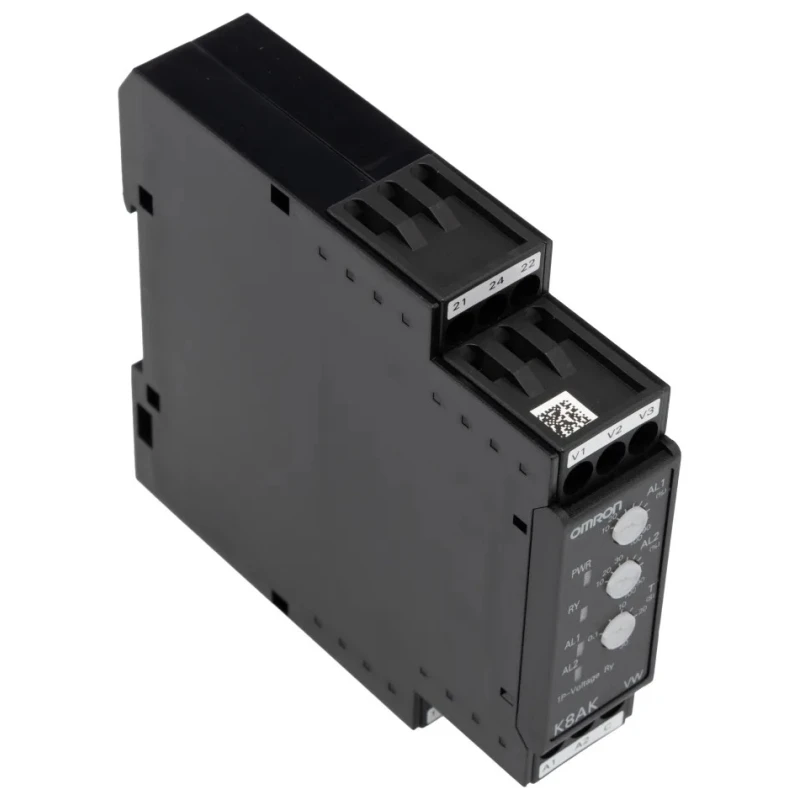 Omron Monitoring Relay 1 Phase 2 x SPDT Contact, DIN Rail Mount, 24 V DC 100-240 V AC K8AK-VW3 100-240VAC