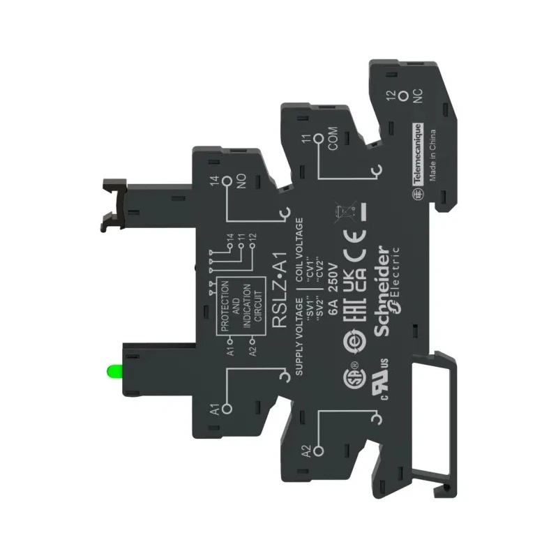 Schneider Electric Harmony Relay RSL 5 Way 230V AC/DC DIN Rail Relay Socket with LED Indicator RSLZVA4