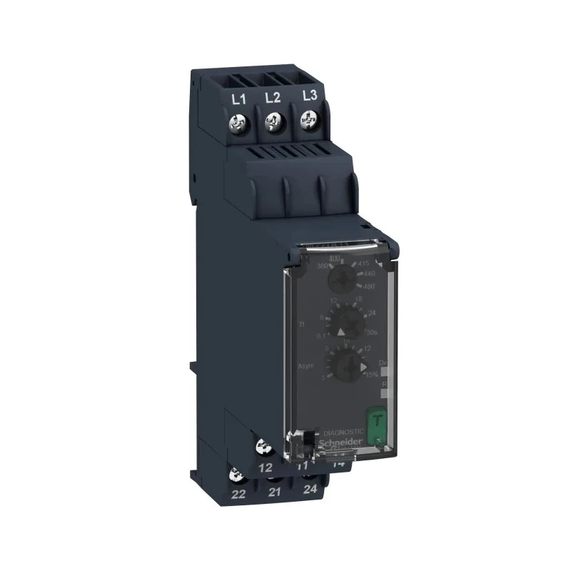 Schneider Electric Monitoring Relay 3 Phase Overvoltage DPDT DIN Rail 380V ac 480V ac RM22TA33