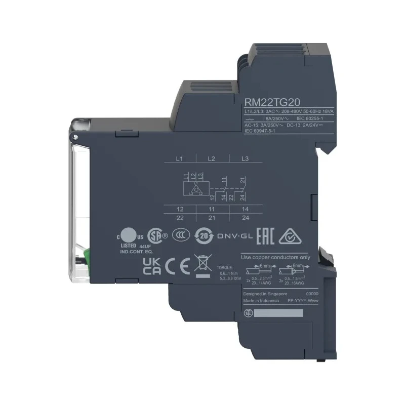 Schneider Electric Monitoring Relay 3 Phase RM22TG20
